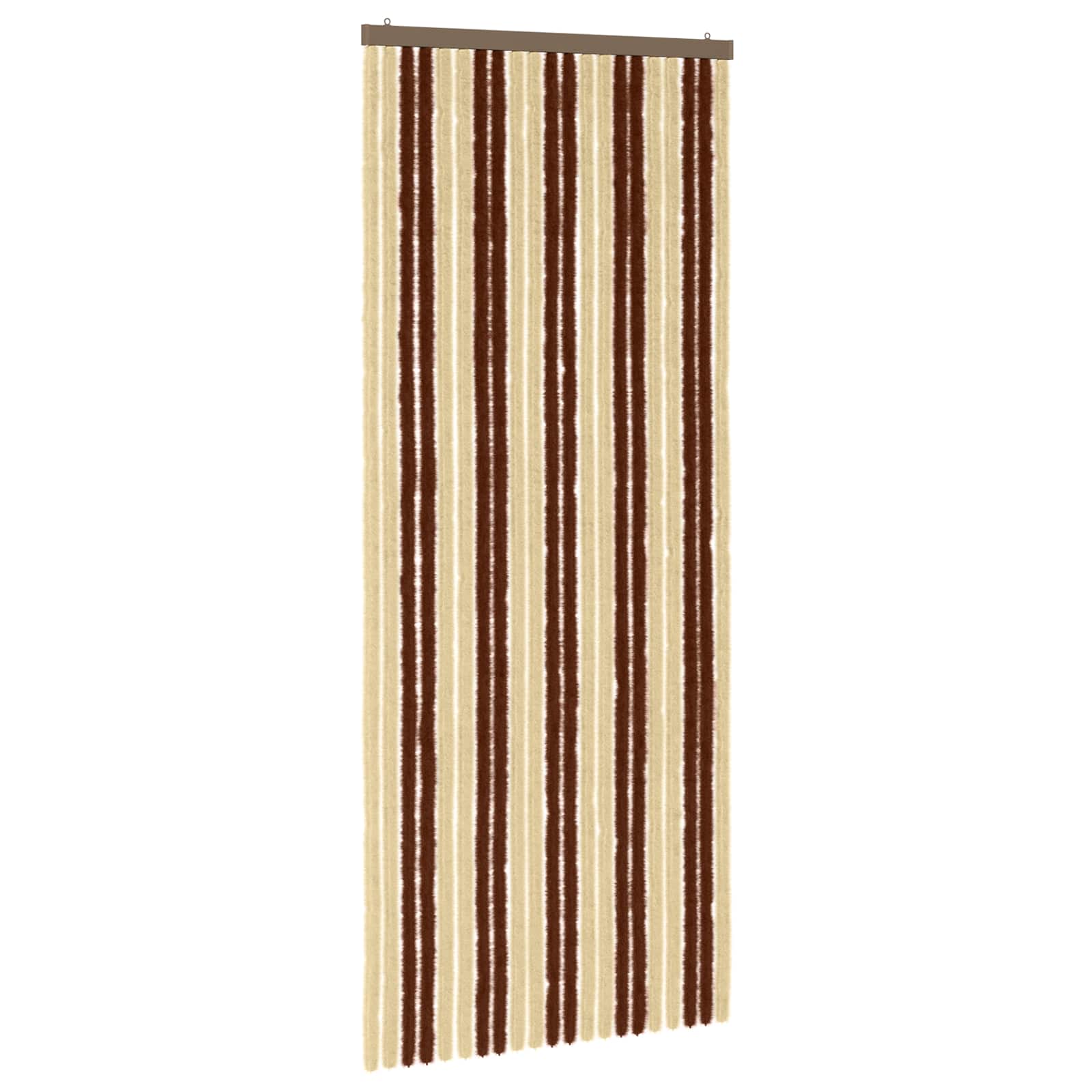 vidaXL Κουρτίνα εντόμων Chenille Καφέ και μπεζ 90 x 220 cm 100% PP - Image 2