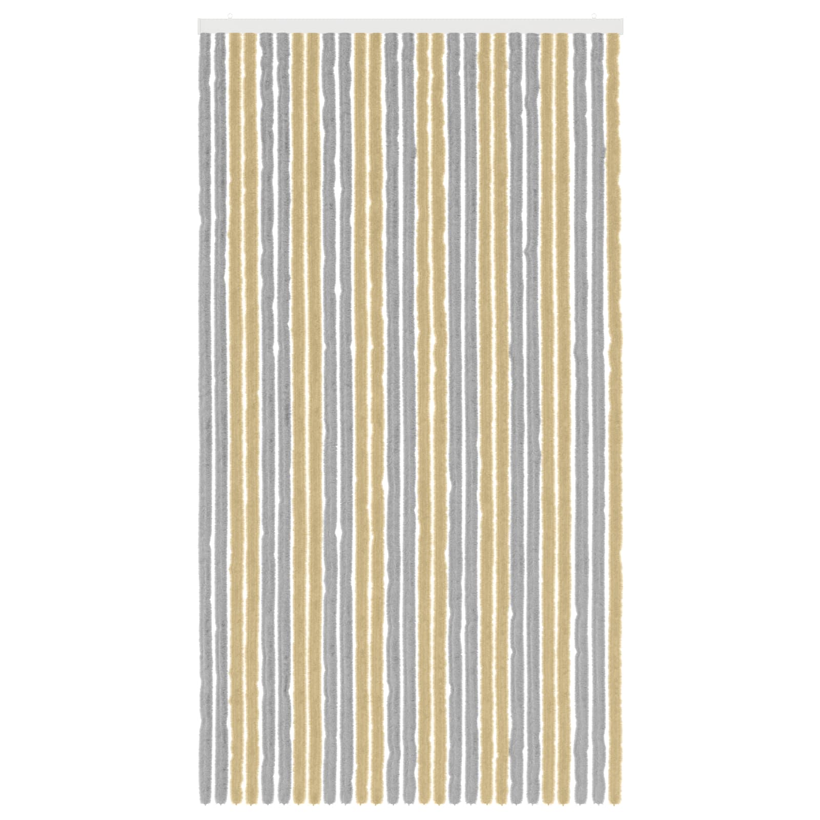 vidaXL Κουρτίνα εντόμων Chenille Γκρι και Μπεζ 118 x 220 cm 100% PP - Image 3