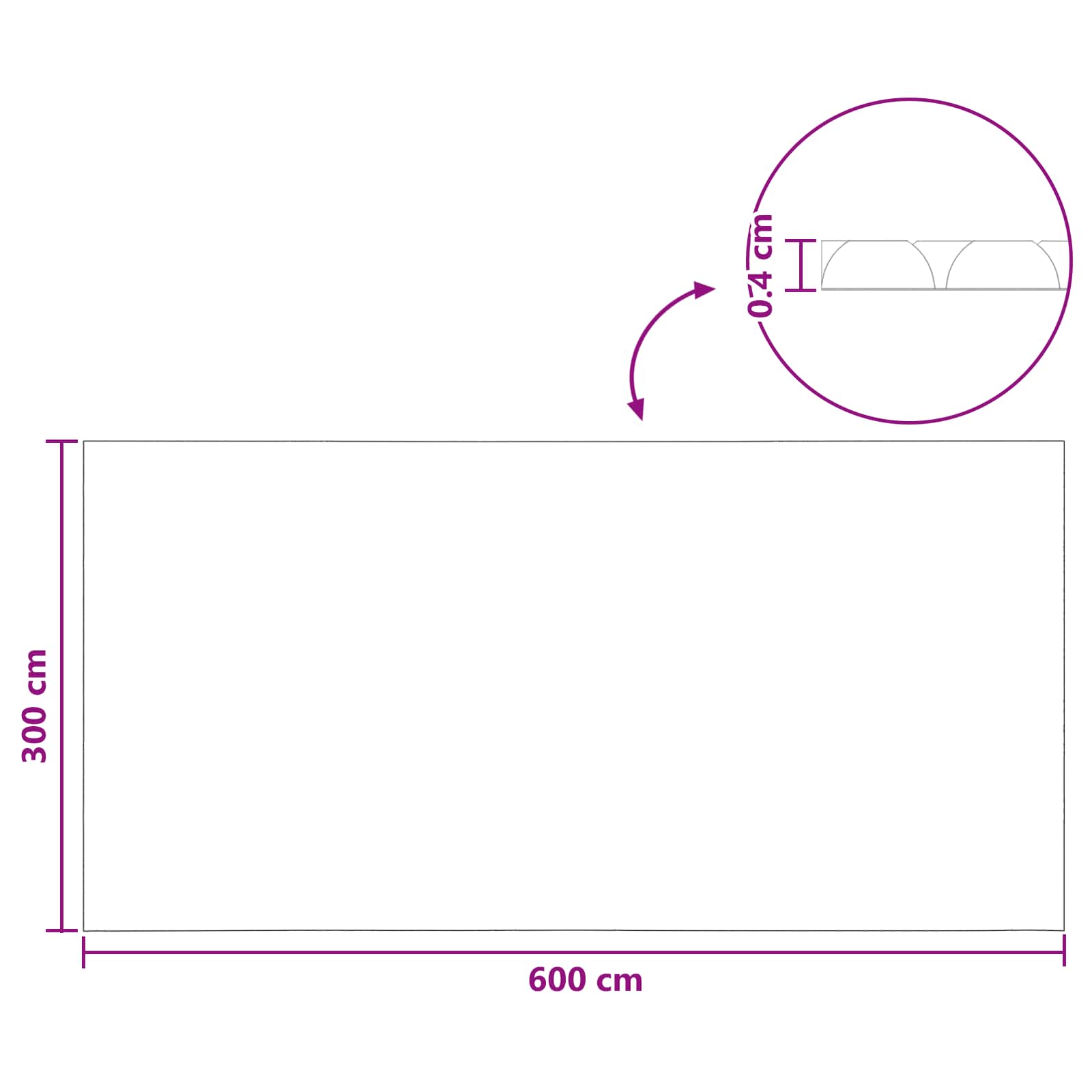 vidaXL Ηλιακή Κάλυψη Πισίνας Βαρέως Τύπου 600 x 300 εκ 200 μμ PE Μαύρο - Image 7