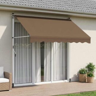 vidaXL Χειροκίνητη Ανακλινόμενη Σκίαση Taupe 250 cm