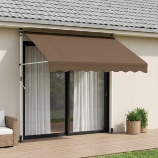 vidaXL Χειροκίνητη Ανακλινόμενη Σκίαση Taupe 300 cm