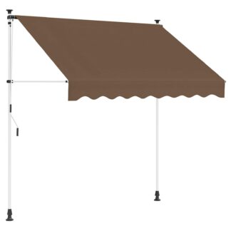 vidaXL Χειροκίνητη Ανακλινόμενη Σκίαση Taupe 400 cm
