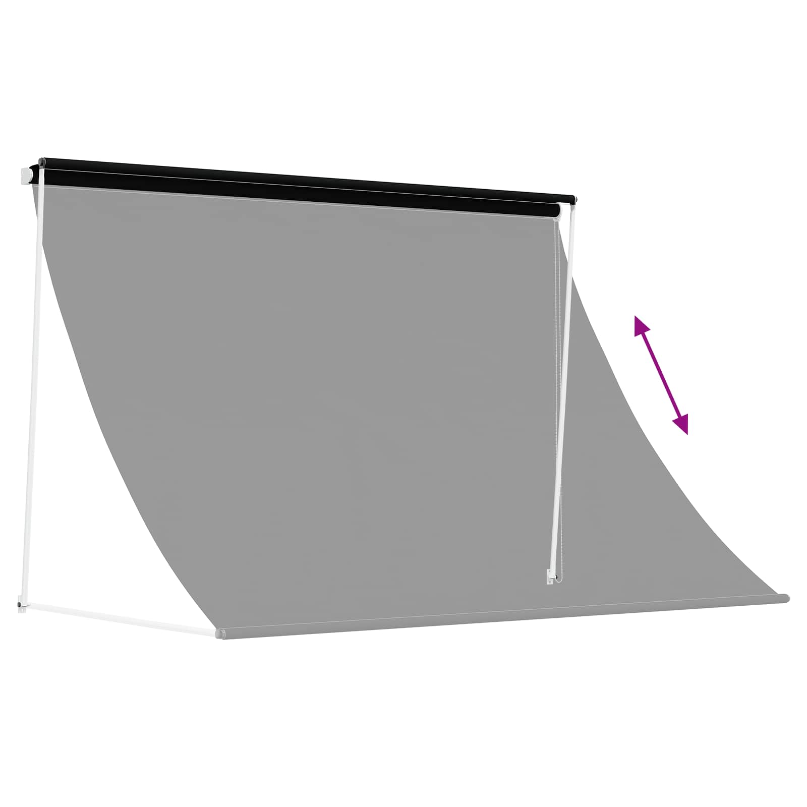 vidaXL Αντιανεμικό Μαύρο 150 x 150 cm - Image 5