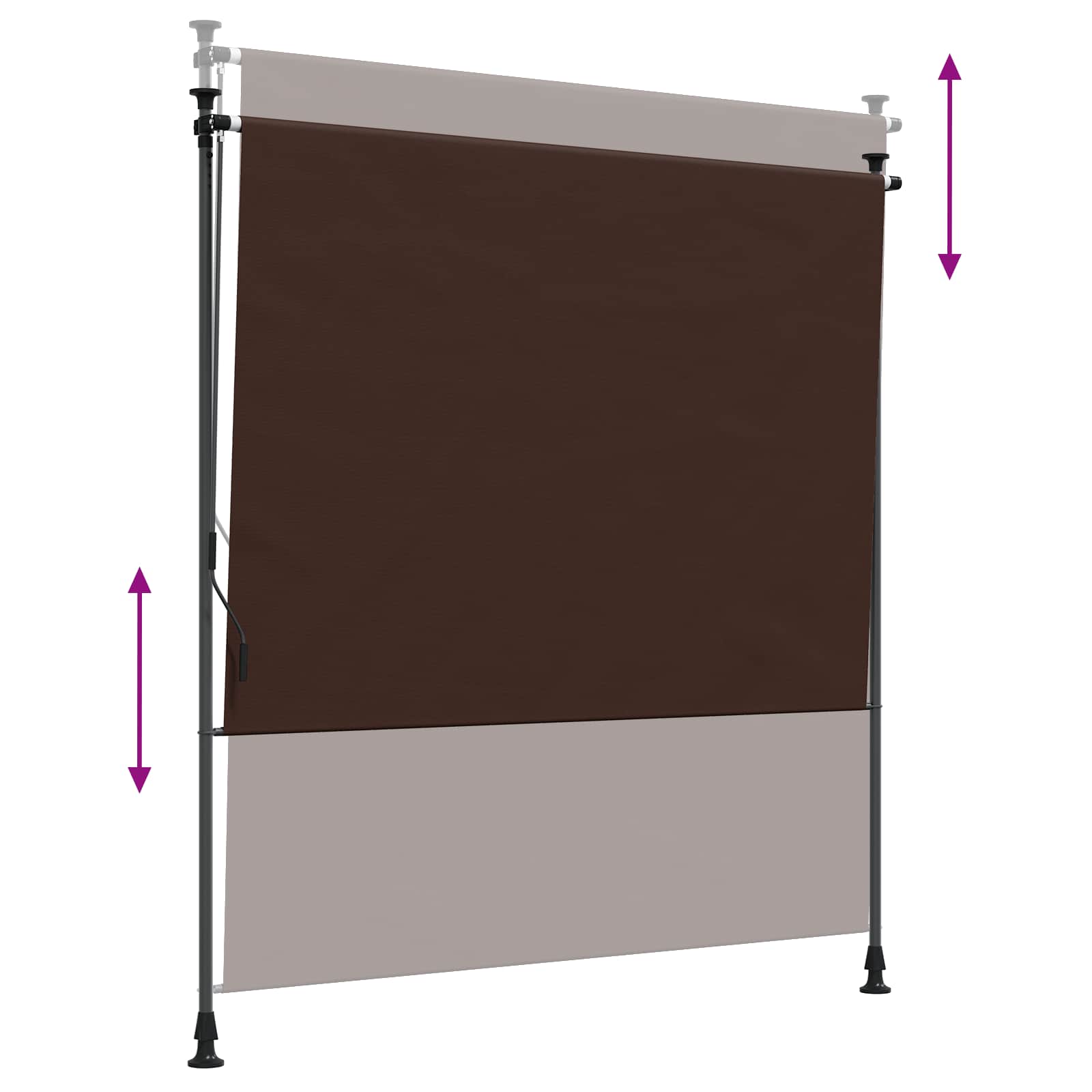 vidaXL Εξωτερικό ρολό Καφέ 150 x 270 cm - Image 6