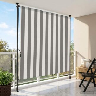 vidaXL Εξωτερικό ρολό Γκρι και Λευκό 100 x 270 cm