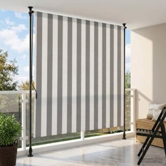 vidaXL Εξωτερικό ρολό Γκρι και Λευκό 150 x 270 cm