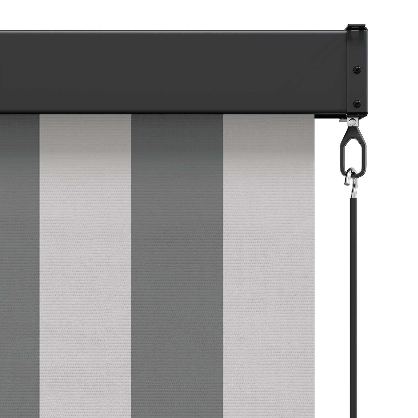 vidaXL Ρόλερ Γκρι και Λευκό 180 x 250 cm Ύφασμα και Αλουμίνιο - Image 5