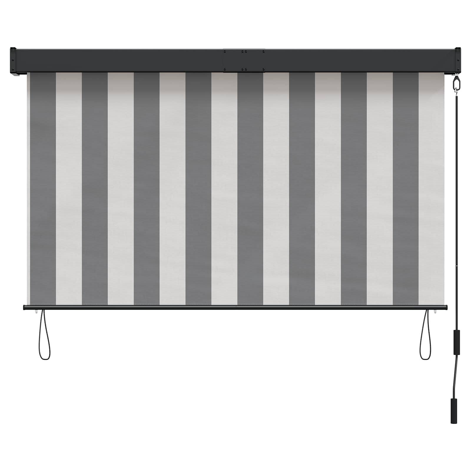 vidaXL Ρόλερ Γκρι και Λευκό 180 x 250 cm Ύφασμα και Αλουμίνιο - Image 3