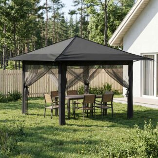 vidaXL Κιόσκι με 4 Πλαϊνές Τοίχους 3,3 x 3,3 m