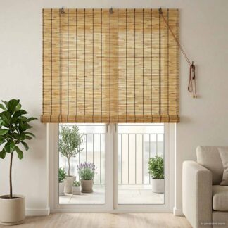 vidaXL Ρόλερ (στόρι) Φυσικό 140 x 220 cm Καλάμι