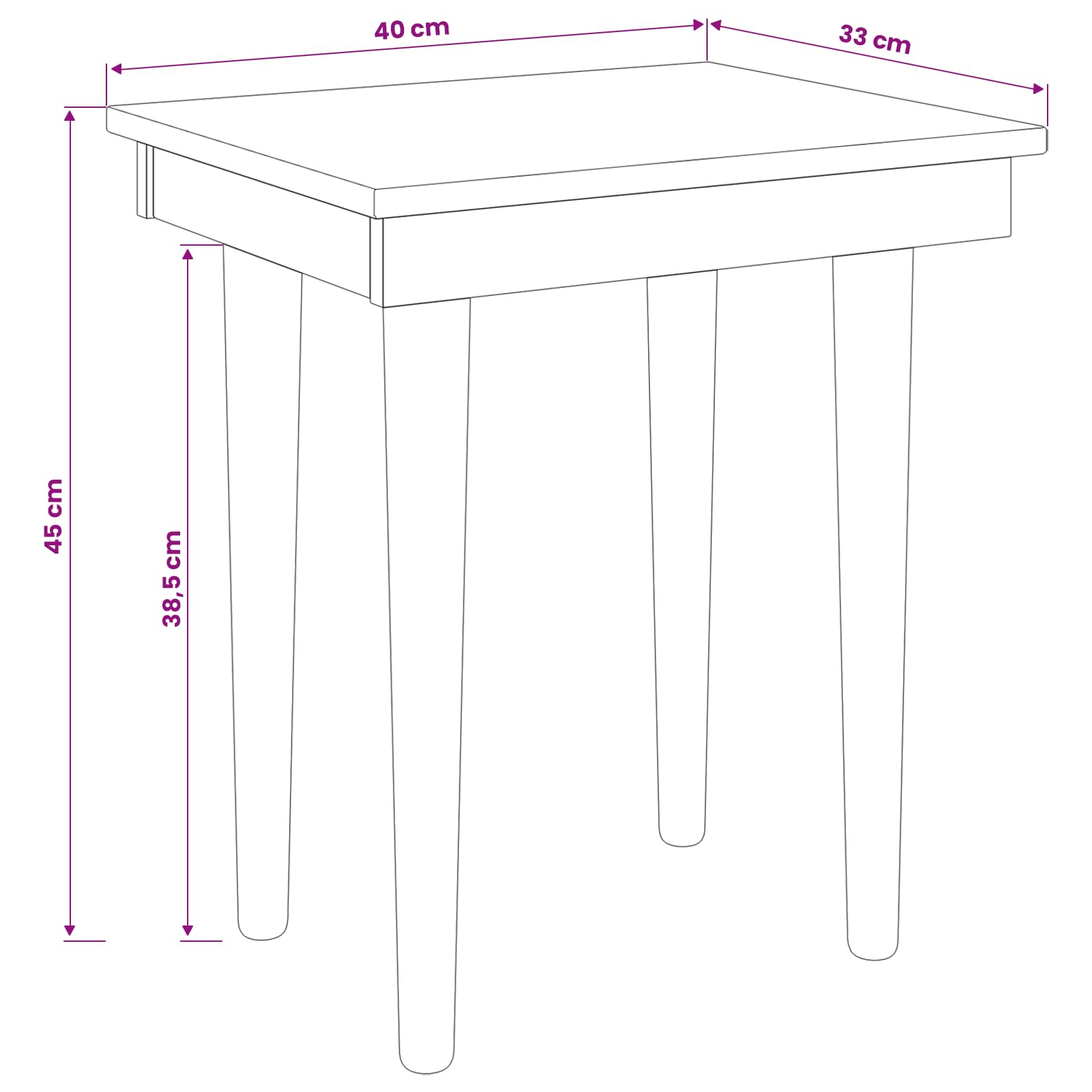 vidaxl Σκαμπό Μακιγιάζ FAUSKE Λευκό 40 x 33 x 45 εκ. Μασίφ Ξύλο Πεύκου - Image 6