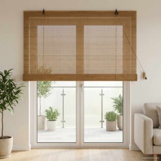 vidaXL Ρόλερ (στόρι) Καφέ 140 x 220 cm Μπαμπού