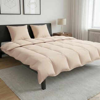 vidaXL Καλοκαιρινό Παπλωματοθήκη Μπεζ 200 x 200 cm 100% Φυσικός Καπόκ