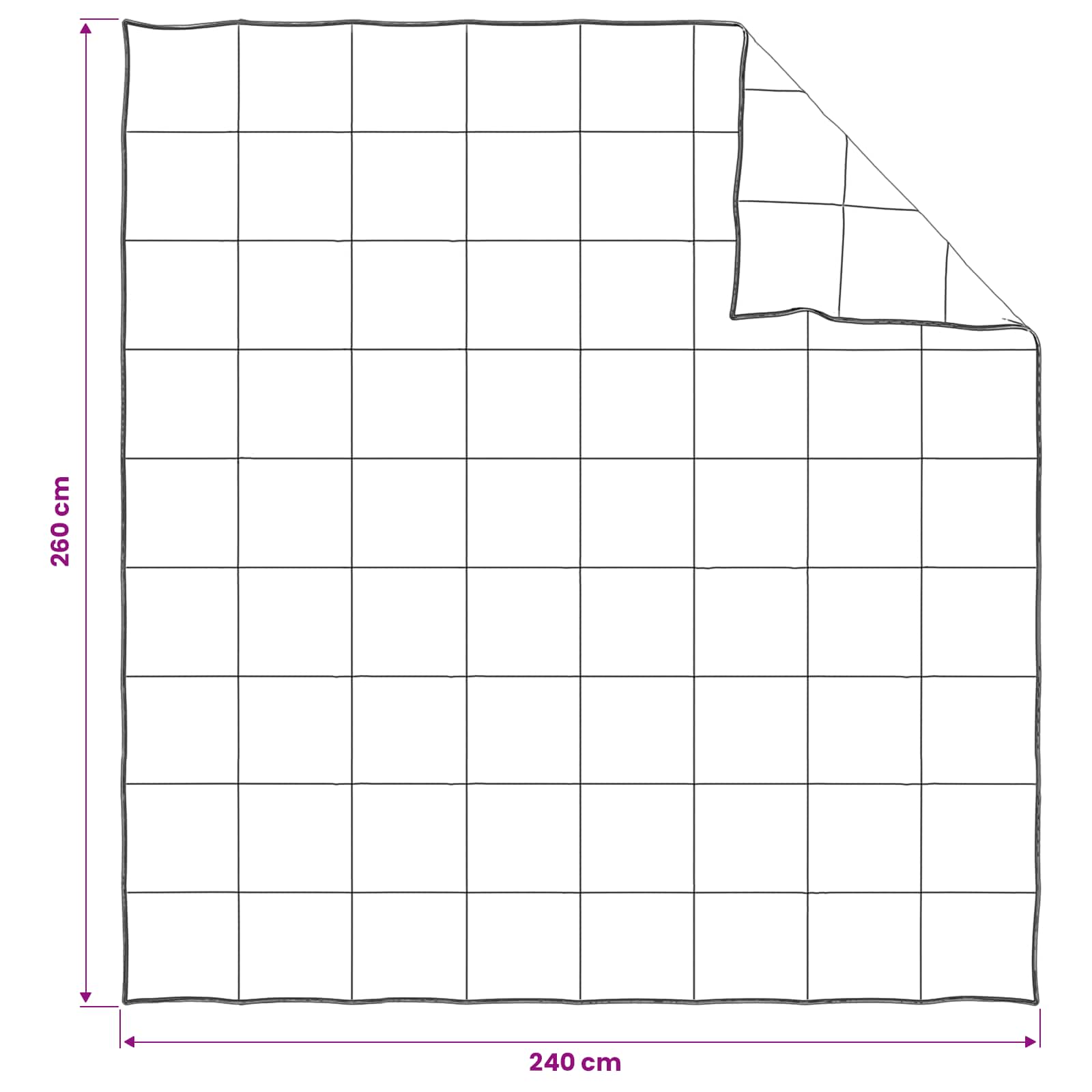 vidaXL Κουβέρτα ολόκληρου του χρόνου 240 x 260 εκ. Όλες οι εποχές Μπεζ - Image 9
