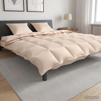 vidaXL Πάπλωμα 200 x 200 cm Όλες οι εποχές Ίνα Καπόκ Μπεζ