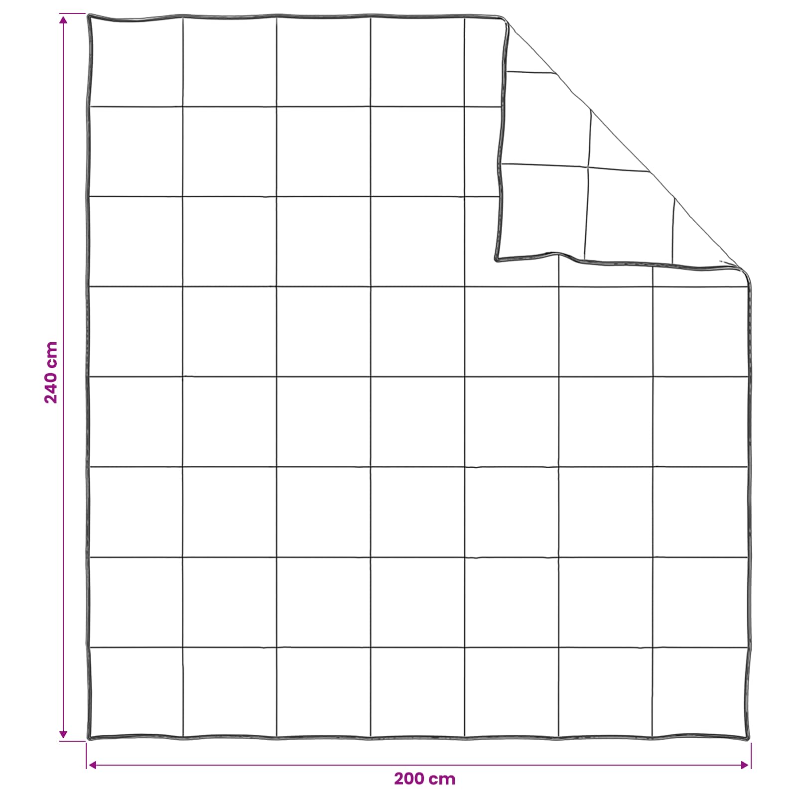 vidaXL Καλοκαιρινό Παπλωματοθήκη 200 x 240 cm Καλοκαίρι 150 gsm Λευκό - Image 8
