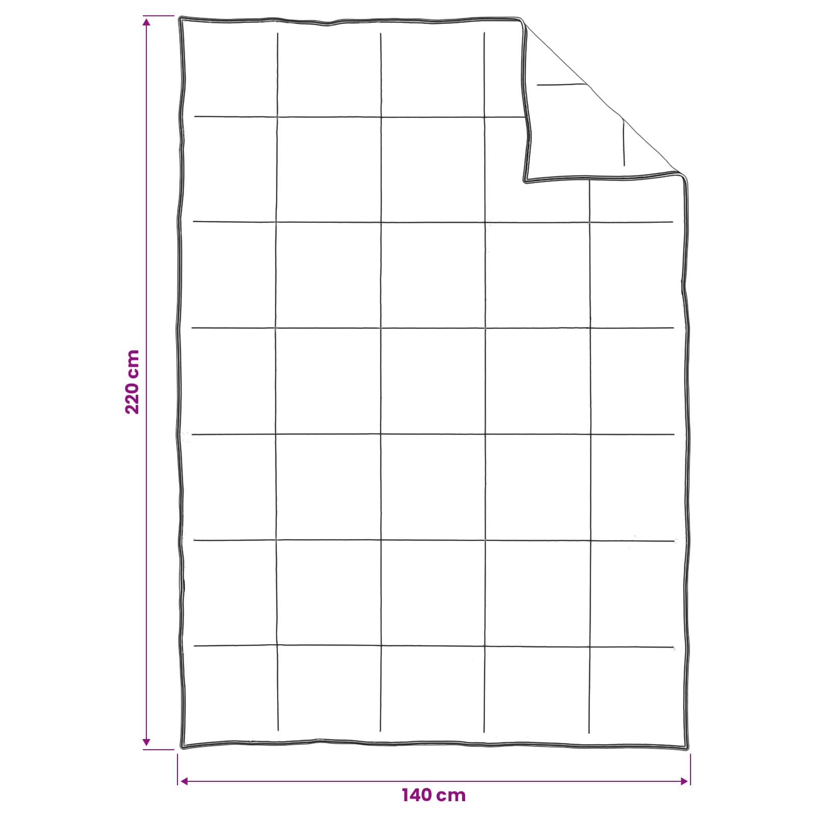 vidaXL Χειμερινό Παπλωματοθήκη Λευκό 140 x 220 cm Μπαμπού - Image 8