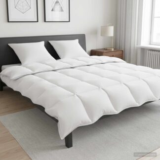 vidaXL Χειμερινό Παπλωματοθήκη Λευκό 260 x 240 εκ. Μπαμπού