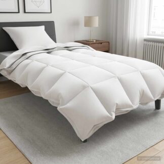 vidaXL Κουβέρτα ολόκληρου του χρόνου Λευκό 140 x 200 cm Ίνες μπαμπού