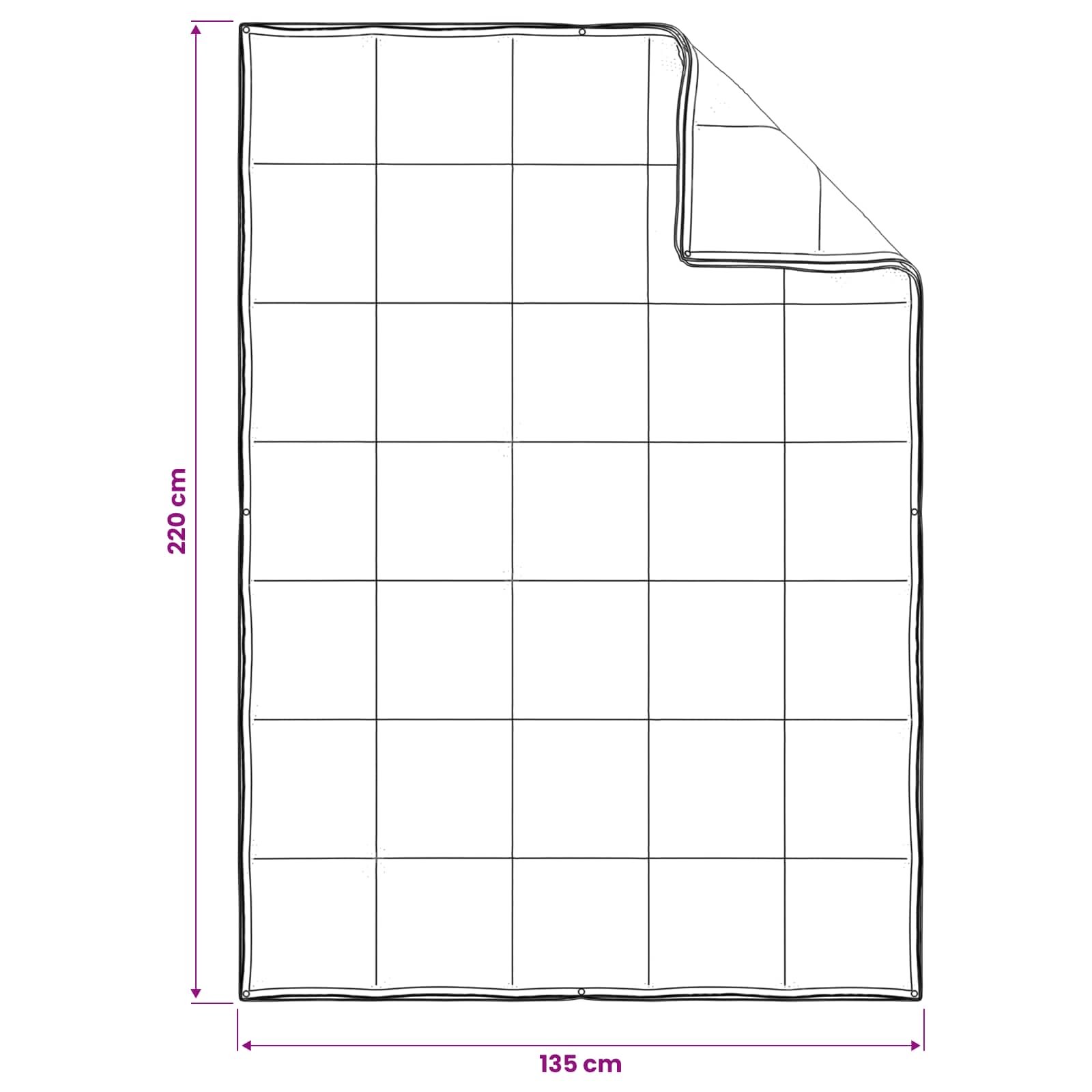 vidaXL Κουβέρτα ολόκληρου του χρόνου Λευκό 135 x 220 εκ. Ίνες μπαμπού - Image 9