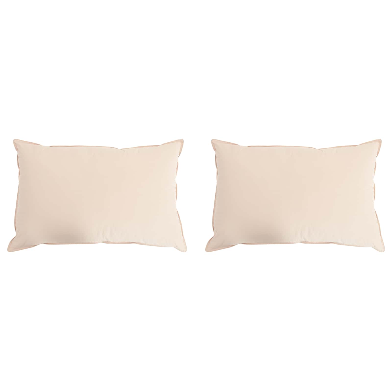 vidaXL Μαξιλάρι 2 τμχ. 40 x 60 cm Όλες οι εποχές Ίνα Καπόκ Μπεζ