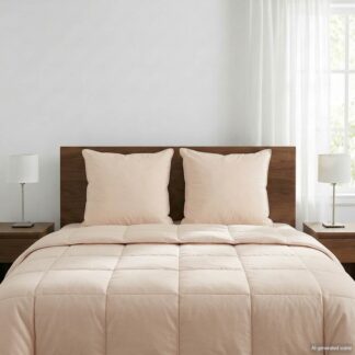 vidaXL Μαξιλάρι 2 τμχ. 80 x 80 cm Όλες οι εποχές Ίνα Καπόκ Μπεζ