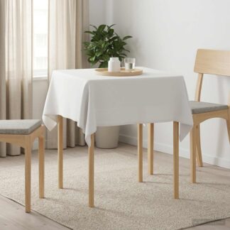 vidaXL Ύφασμα Τραπέζης 5 τμχ. Λευκό 140 x 140 cm Πολυεστέρας