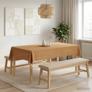 vidaXL Ύφασμα Τραπέζης 5 τμχ. Ορθογώνιος Μπεζ 140 x 200 cm Πολυεστέρας