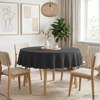 vidaXL Ύφασμα Τραπέζης 5 τμχ. Γύρος Σκούρο Γκρι Ø 160 cm