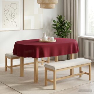 vidaXL Ύφασμα Τραπέζης 5 τμχ. Ωοειδής Κόκκινο 130 x 180 εκ.
