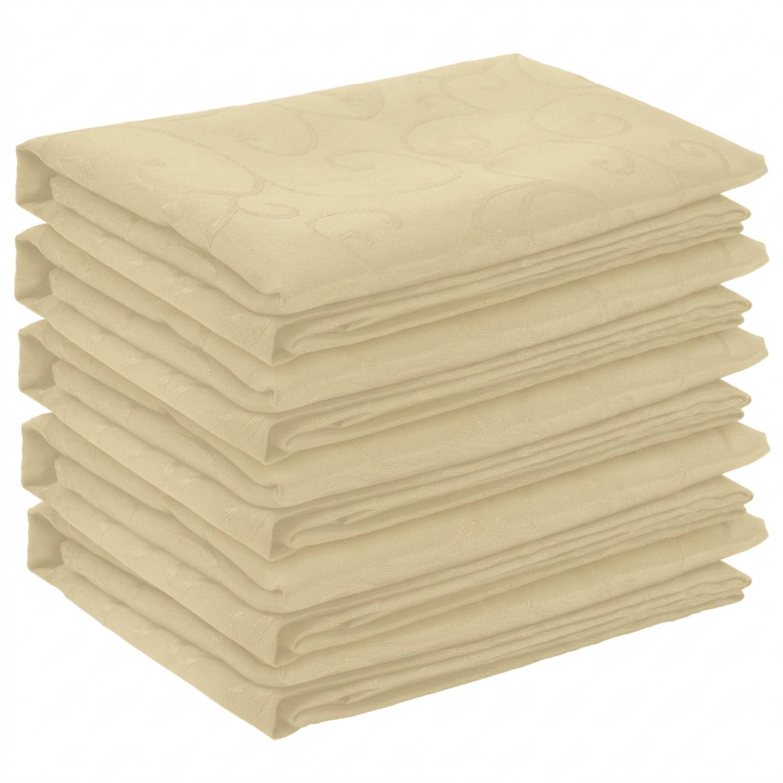 vidaXL Ύφασμα Τραπέζης 5 τμχ. Ορθογώνιος Λευκό κρεμ 140 x 200 cm - Image 2