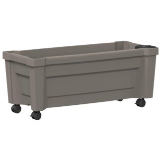 vidaXL Γλάστρα Calypso με Ρόδες PP Γκρι