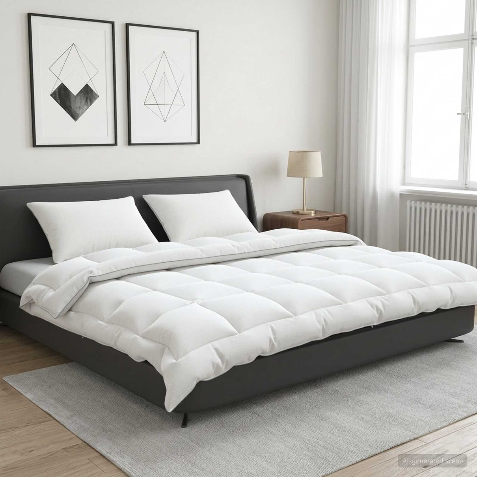 vidaXL Πάπλωμα TRIER 200x240 εκ 4 Εποχές 350 GSM Λευκό Υποαλλεργικό