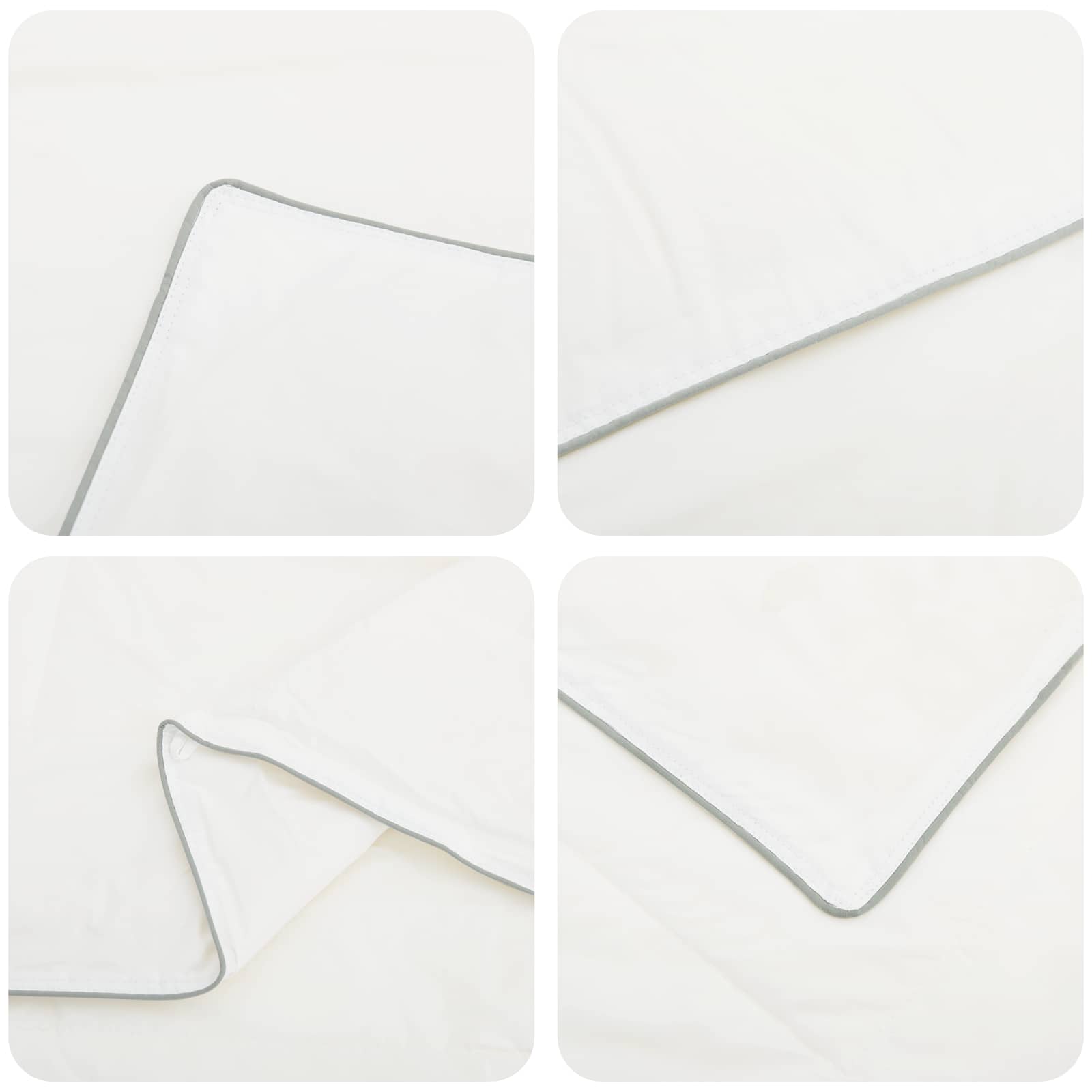 vidaXL Πάπλωμα 140x200 εκ. 4 Εποχές 300 GSM Αυστραλιανό Μαλλί Λευκό - Image 6