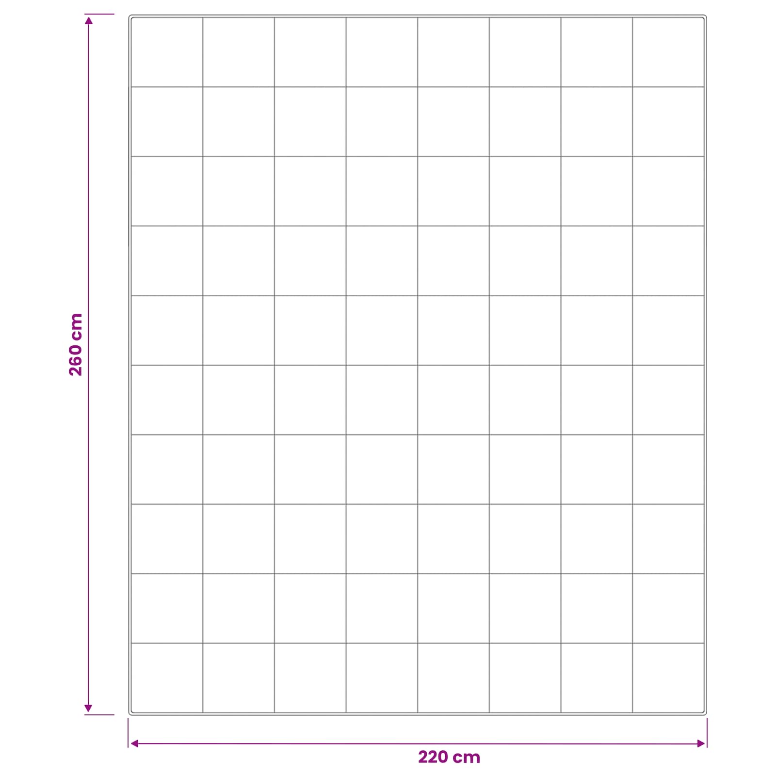 vidaXL Πάπλωμα 220x260 εκ Χειμώνας 450 GSM Αυστραλιανό Μαλλί Λευκό - Image 9