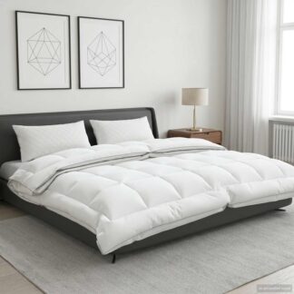 vidaXL Πάπλωμα 200x200 εκ 4 Εποχές 200+300 GSM Αυστραλιανό Μαλλί Λευκό