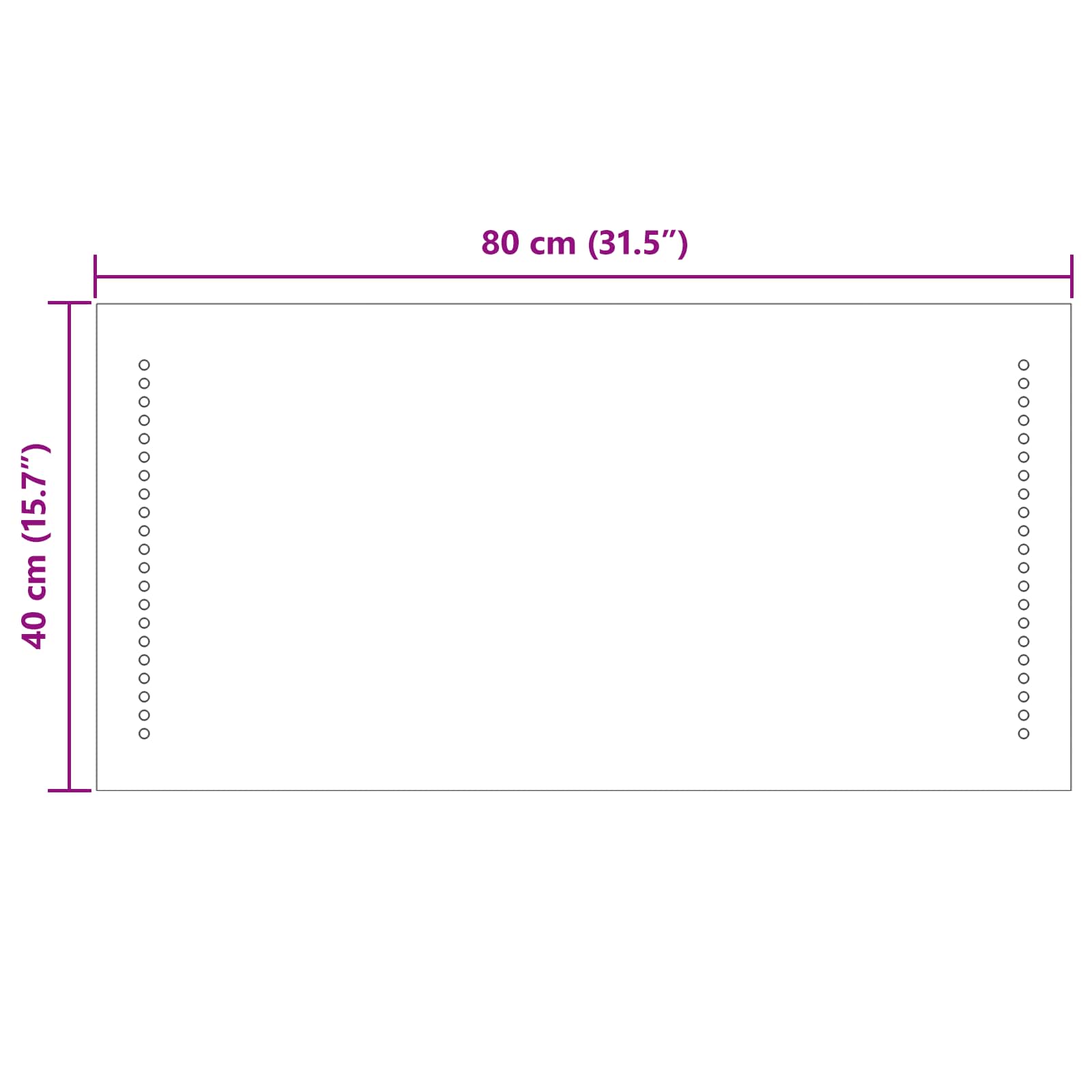 vidaXL Καθρέφτης μπάνιου LED Διαφανές 80 x 40 cm σκληρυμένο γυαλί - Image 9