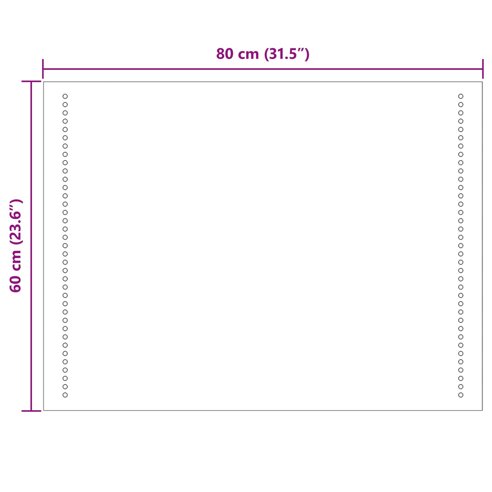 vidaXL Καθρέφτης μπάνιου LED Διαφανές 80 x 60 cm σκληρυμένο γυαλί - Image 9