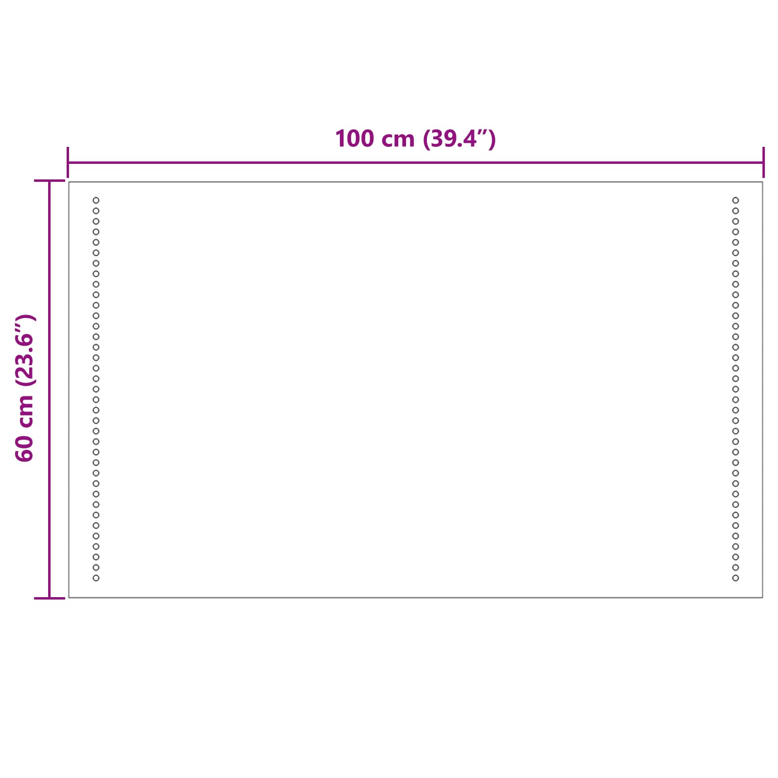 vidaXL Καθρέφτης μπάνιου LED Διαφανές 100 x 60 cm σκληρυμένο γυαλί - Image 9