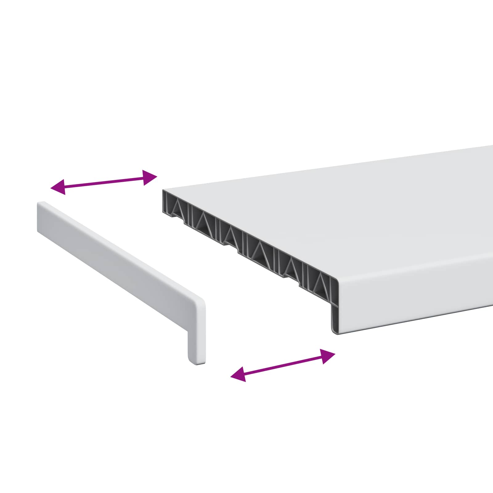 vidaXL Σαβανωτό Παραθύρου Λευκό 160 x 35 x 4,5 εκ PVC - Image 8