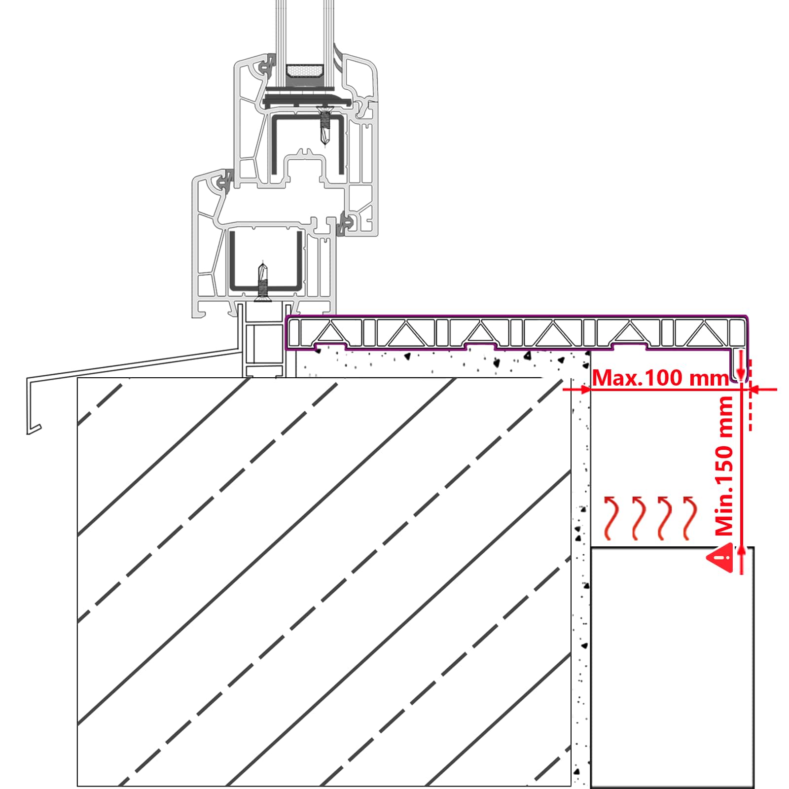 vidaXL Σαβανωτό Παραθύρου Λευκό 160 x 35 x 4,5 εκ PVC - Image 10