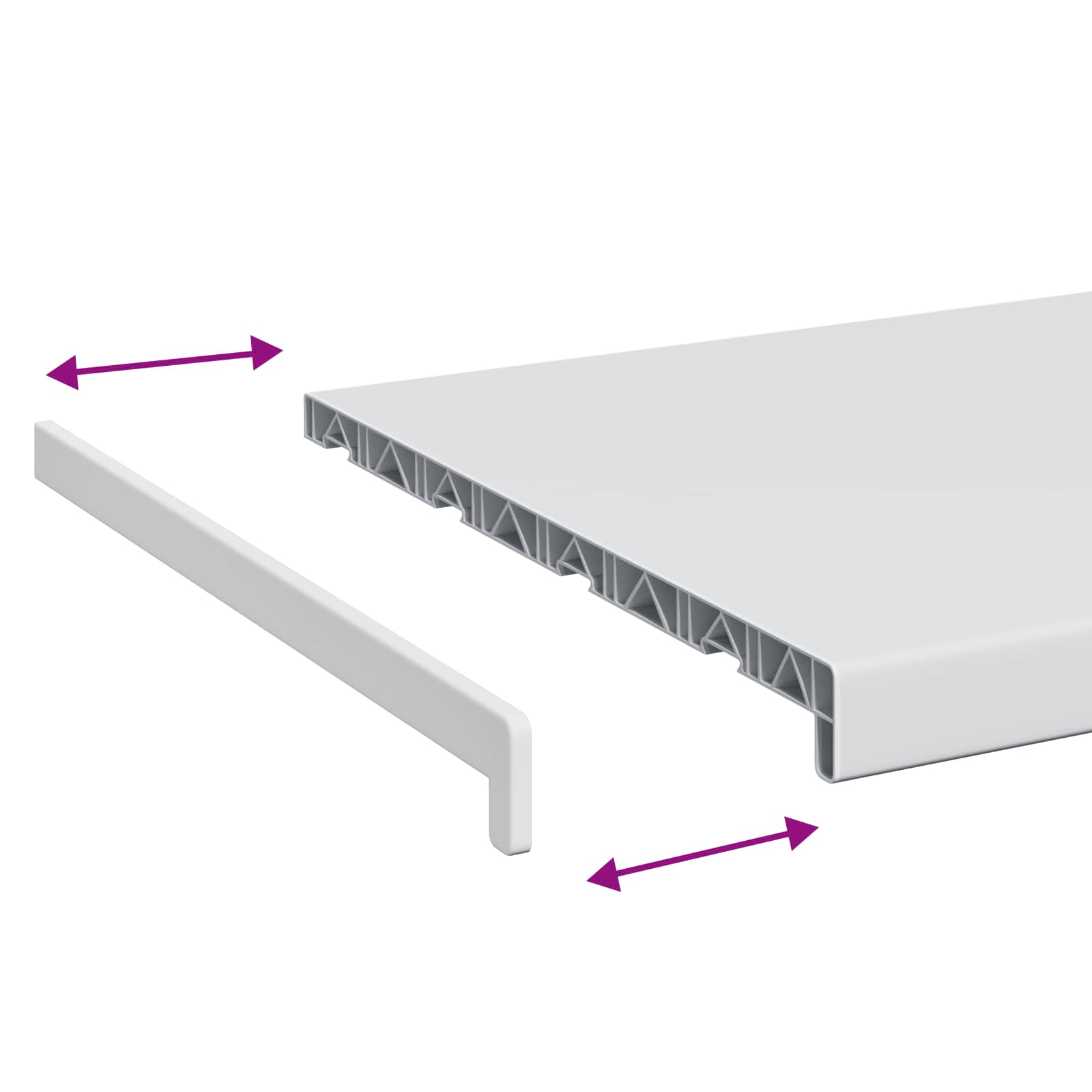 vidaXL Σαβανωτό Παραθύρου Λευκό 80 x 45 x 4,5 εκ PVC - Image 8