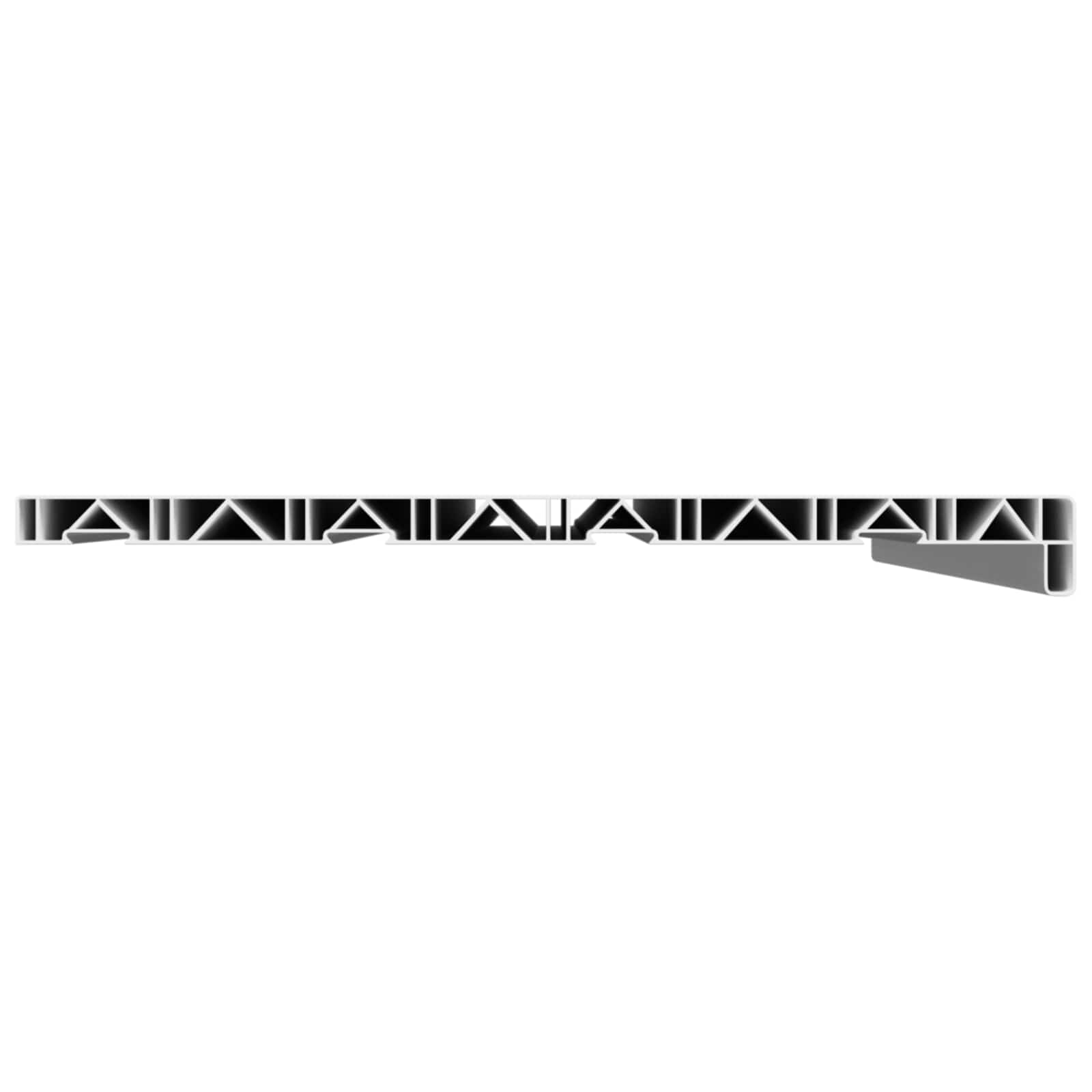 vidaXL Σαβανωτό Παραθύρου Λευκό 100 x 45 x 4,5 εκ PVC - Image 4
