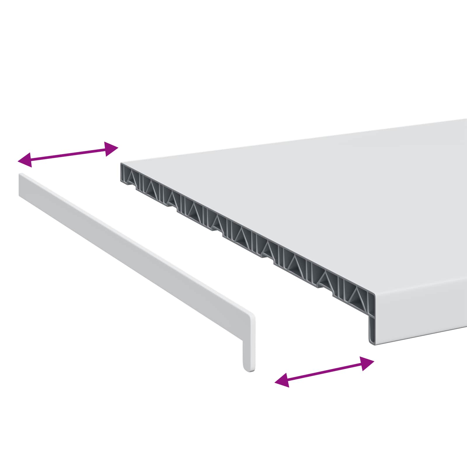 vidaXL Σαβανωτό Παραθύρου Λευκό 120 x 50 x 4,5 εκ PVC - Image 8