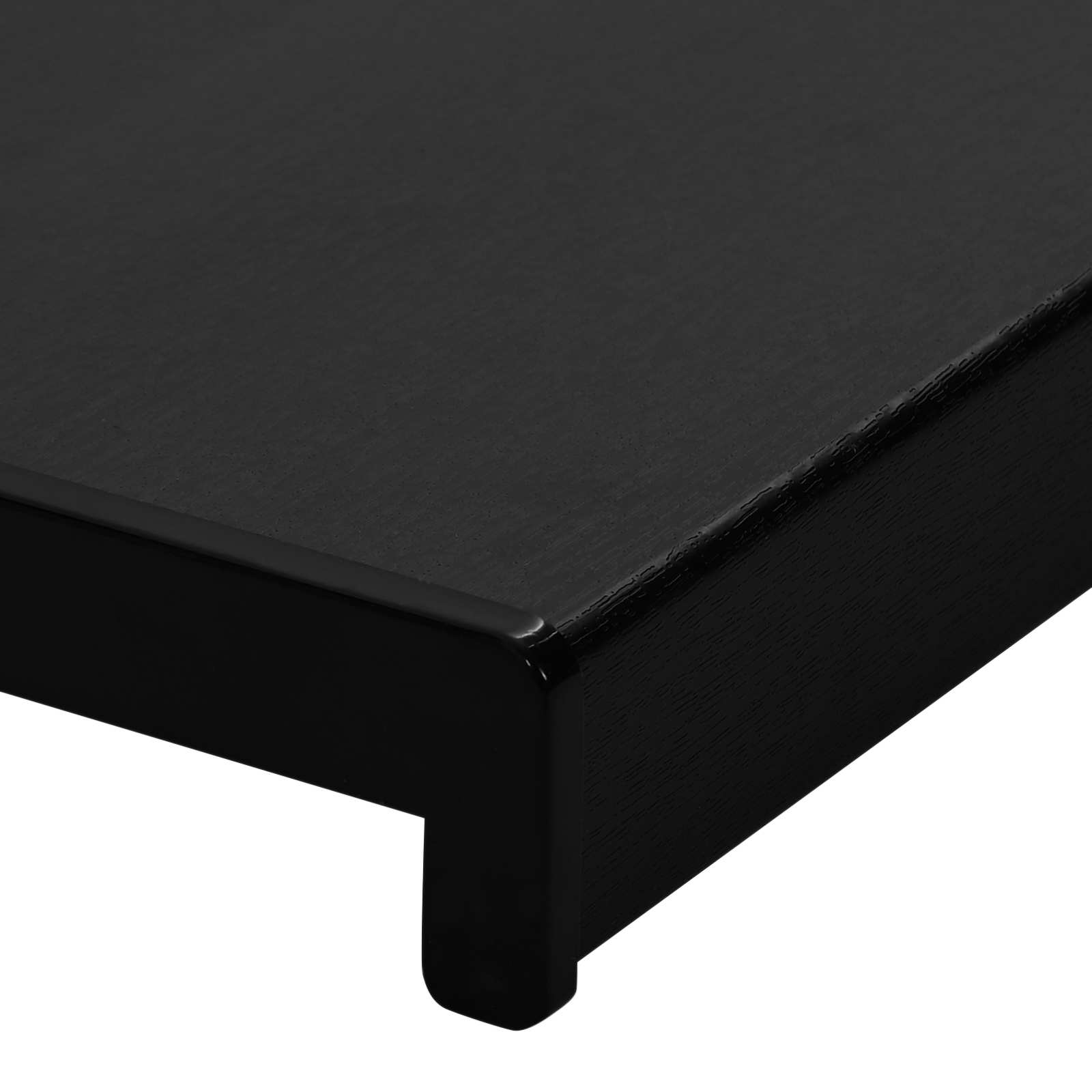 vidaXL Σαβανωτό Παραθύρου Μαύρο με ξύλινη υφή 140 x 25 x 4,5 εκ PVC - Image 9