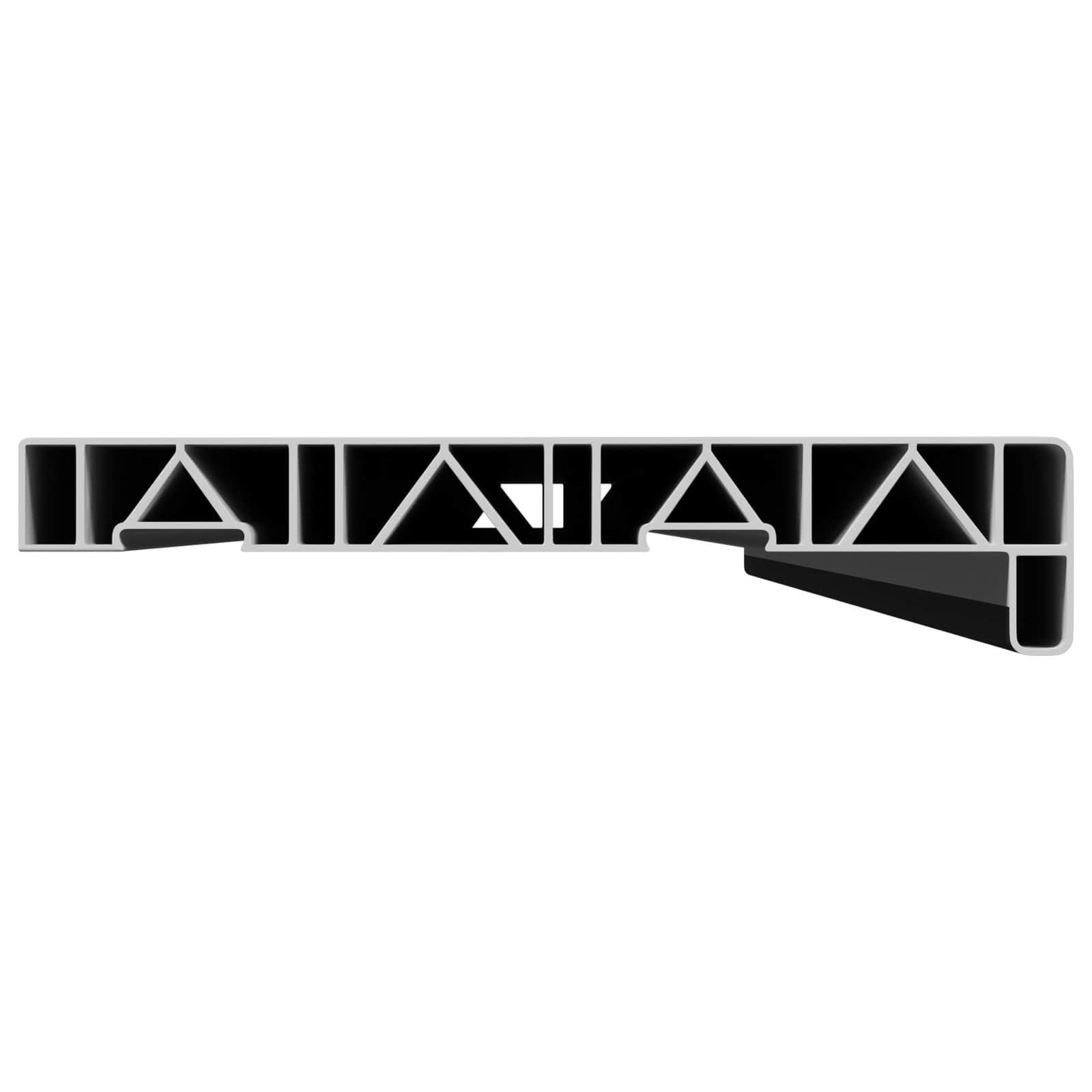 vidaXL Σαβανωτό Παραθύρου Μαύρο με ξύλινη υφή 140 x 25 x 4,5 εκ PVC - Image 4