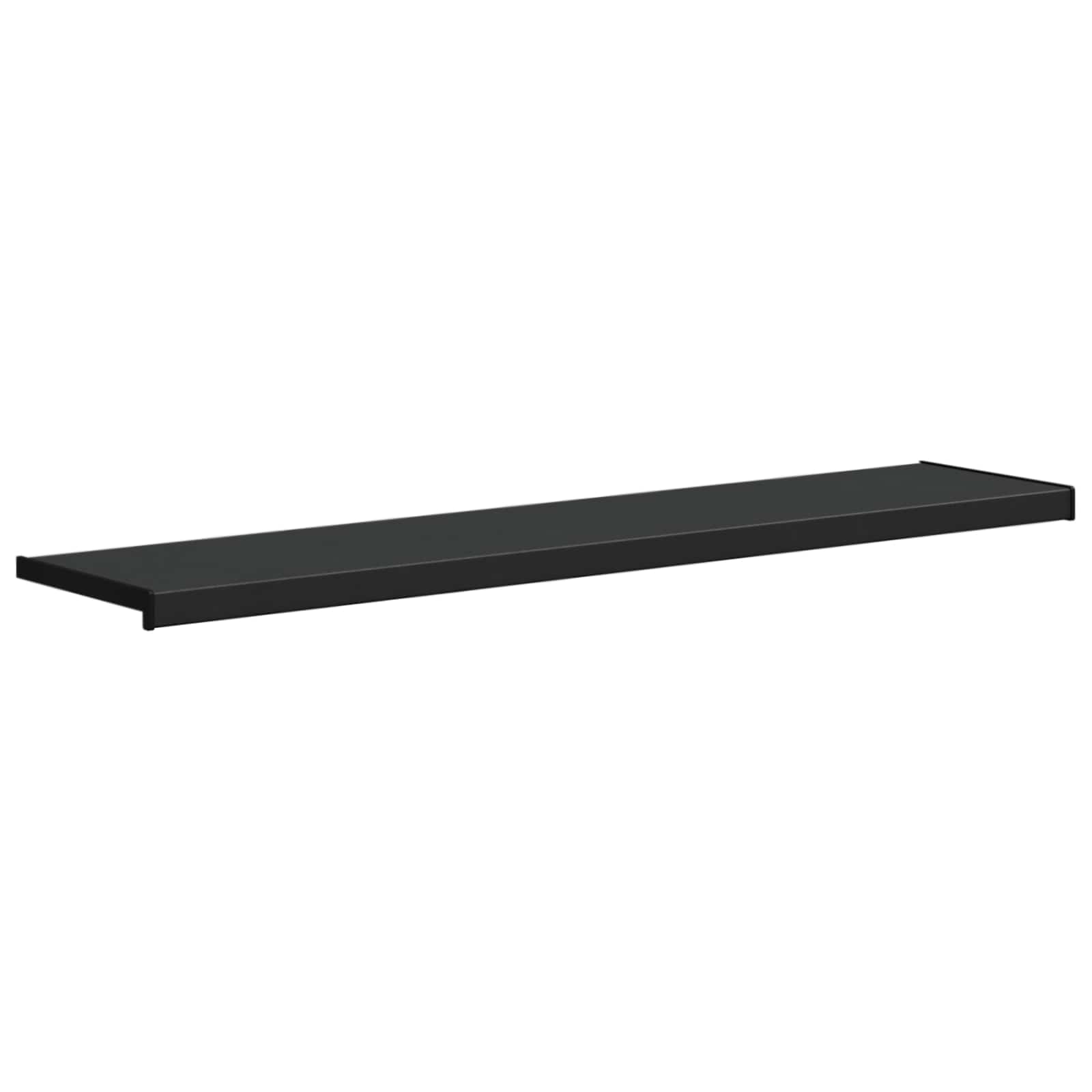 vidaXL Σαβανωτό Παραθύρου Μαύρο με ξύλινη υφή 140 x 30 x 4,5 εκ PVC - Image 3