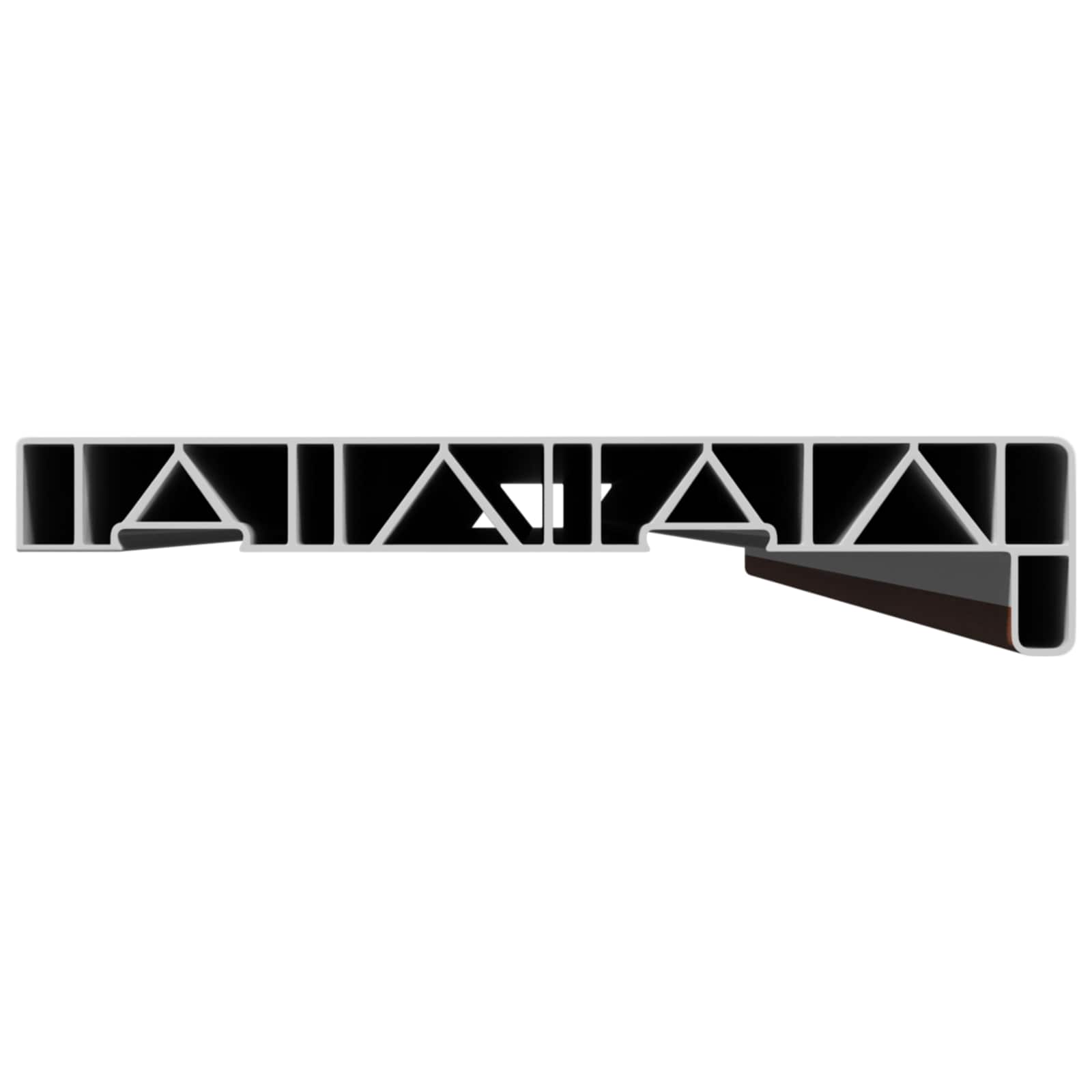 vidaXL Σαβανωτό Παραθύρου Καφέ ξύλο 140 x 20 x 4,5 εκ PVC - Image 4