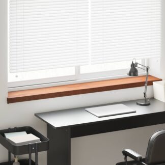 vidaXL Σαβανωτό Παραθύρου Καφέ ξύλο 160 x 25 x 4,5 εκ PVC