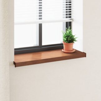 vidaXL Σαβανωτό Παραθύρου Καφέ ξύλο 100 x 30 x 4,5 εκ PVC